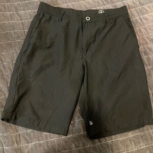 Volcom Black Flat Front Shorts Classic Style